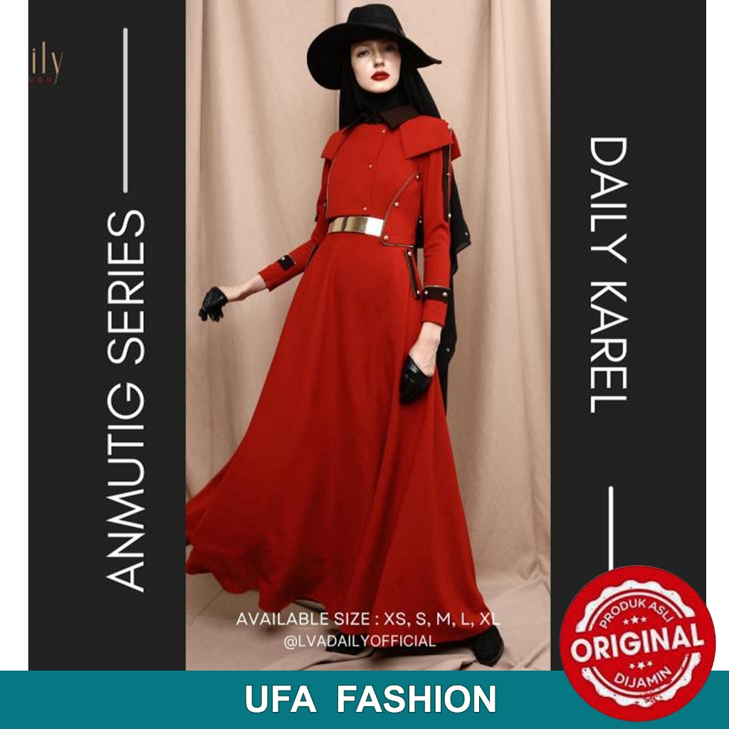 LVA KAREL Dress kain Polyester high quality, tebal, adem tidak mudah kusut, PO 3-4 minggu, LVA DAILY