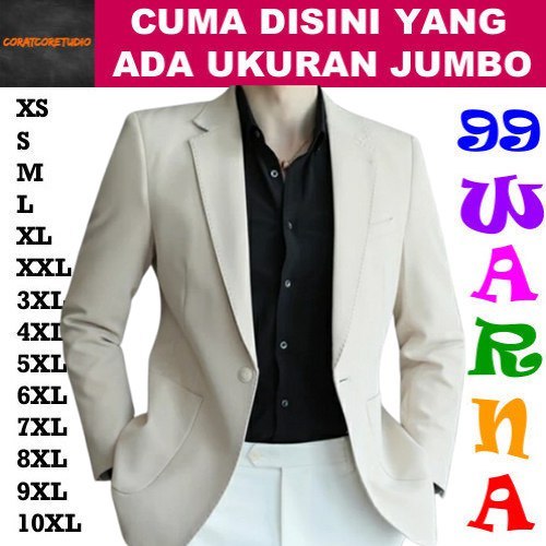 CORATCORETUDIO 14XL 13XL 12XL 11XL 10XL 9XL 8XL 7XL 6XL 5XL 4XL 3XL XXL XL L M S XS Jas Pria Blazer 