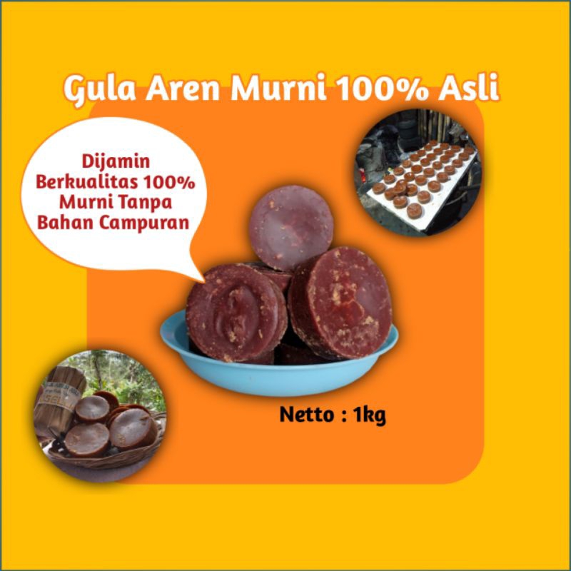 

Gula Aren Asli 100% Murni 1kg