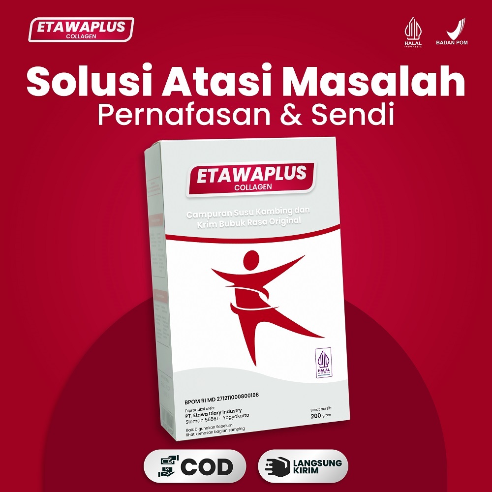 

ETAWAPLUS COLLAGEN - Susu Bubuk Kambing Etawa dan Collagen Alami Atasi Masalah Pernafasan dan Nyeri Sendi