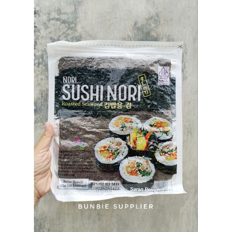 

Nori Sushi Nori 25gr Isi 10 Lembar (PCS) | Rumput Laut Roasted Seaweed