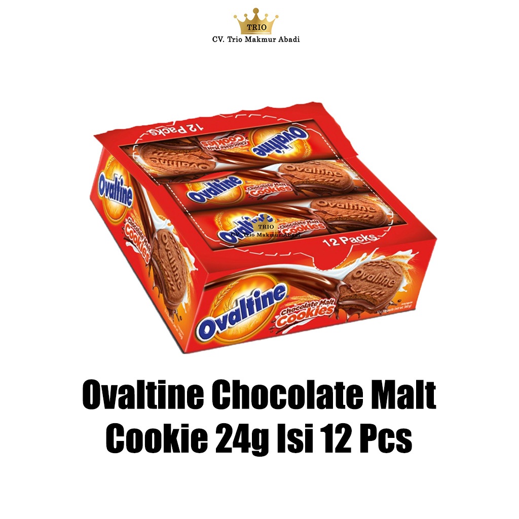 

Ovaltine Chocolate Malt Cookies 24g 1 Box isi 12 pcs