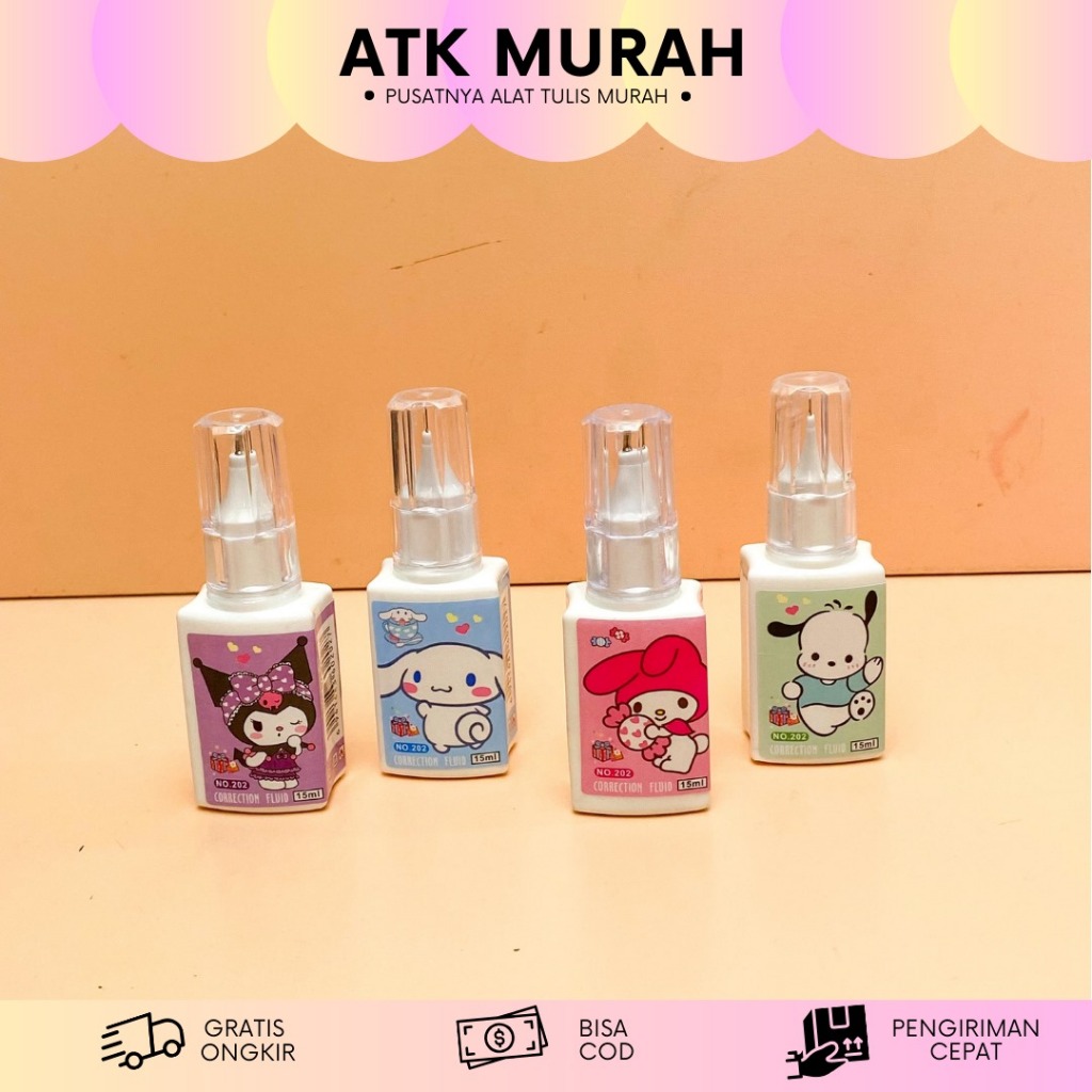 

TIPEX CAIR SANRIO 15 ML CT-1474 CORRECTION TAPE CAIR SANRIO ALAT TULIS SEKOLAH MURAH TERJANGKAU