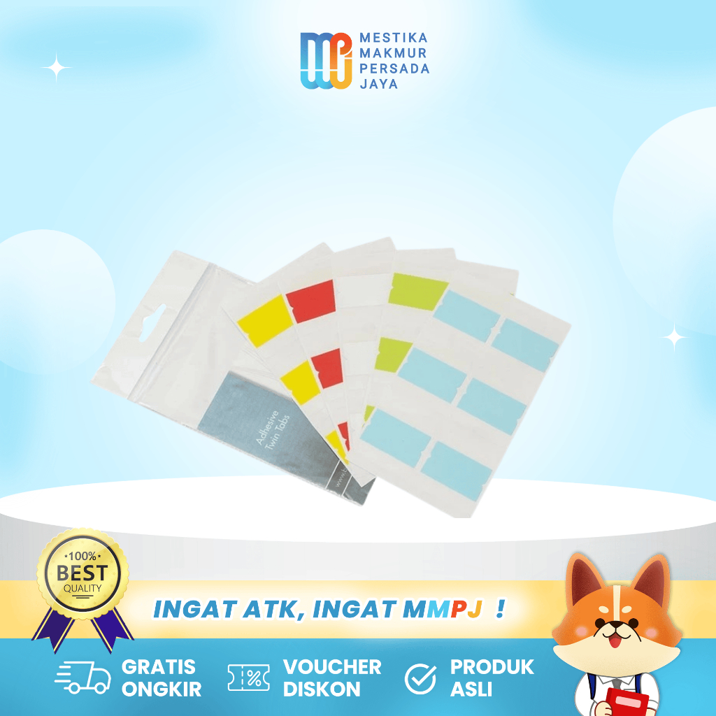 

Bantex Adhesive Index Tabs 25mm / 40mm Kertas Pembatas 887200/887300