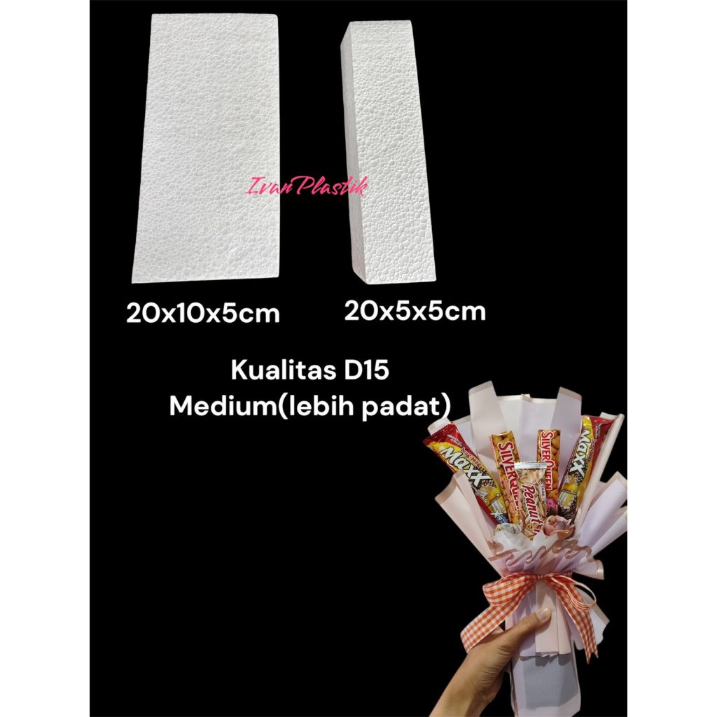 BALOK MONEY BOUQUET STYROFOAM BUKET UANG COKLAT GABUS