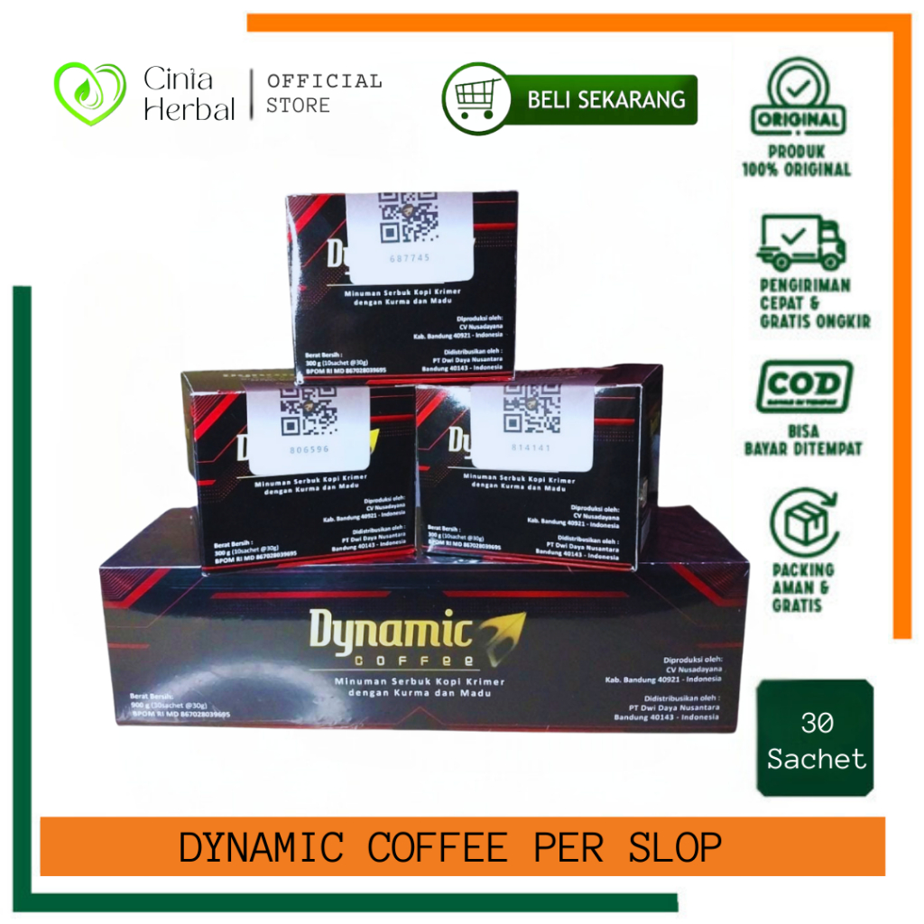 

Kopi Dynamic Per Slop @ 30 Sachet | Membantu Meningkatkan Stamina Tubuh | Coffee Dynamic
