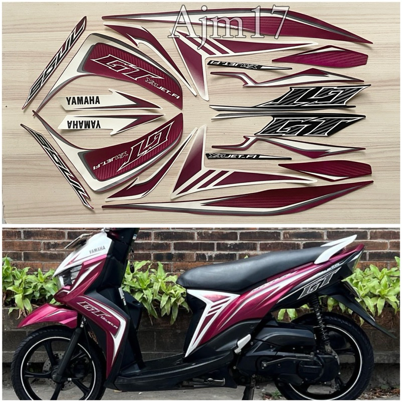 STIKER STRIPING SOUL GT 2013 UNGU PUTIH