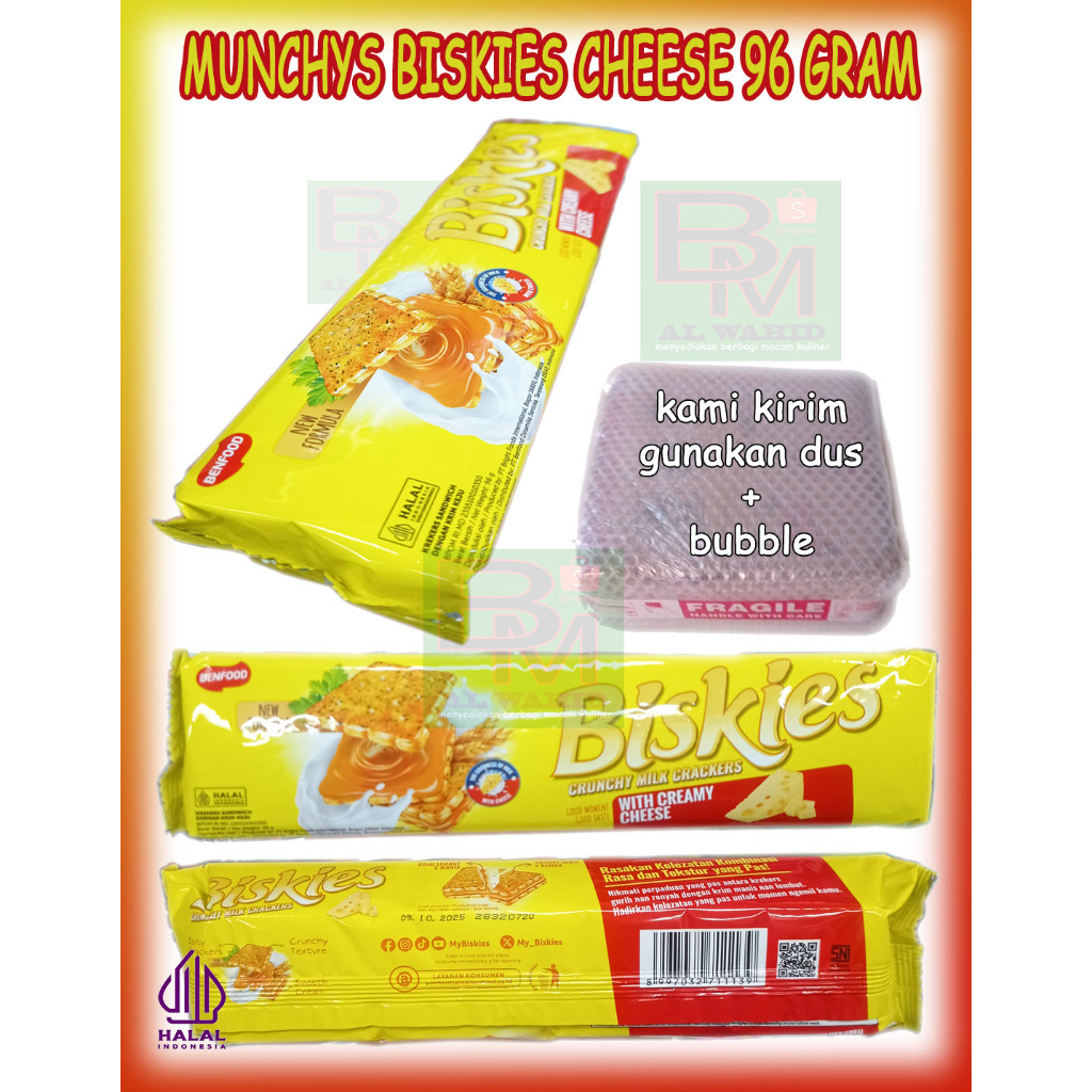 

Biskuit Biskis Keju Crunchy Milk Crackers Kemasan 96 Gram