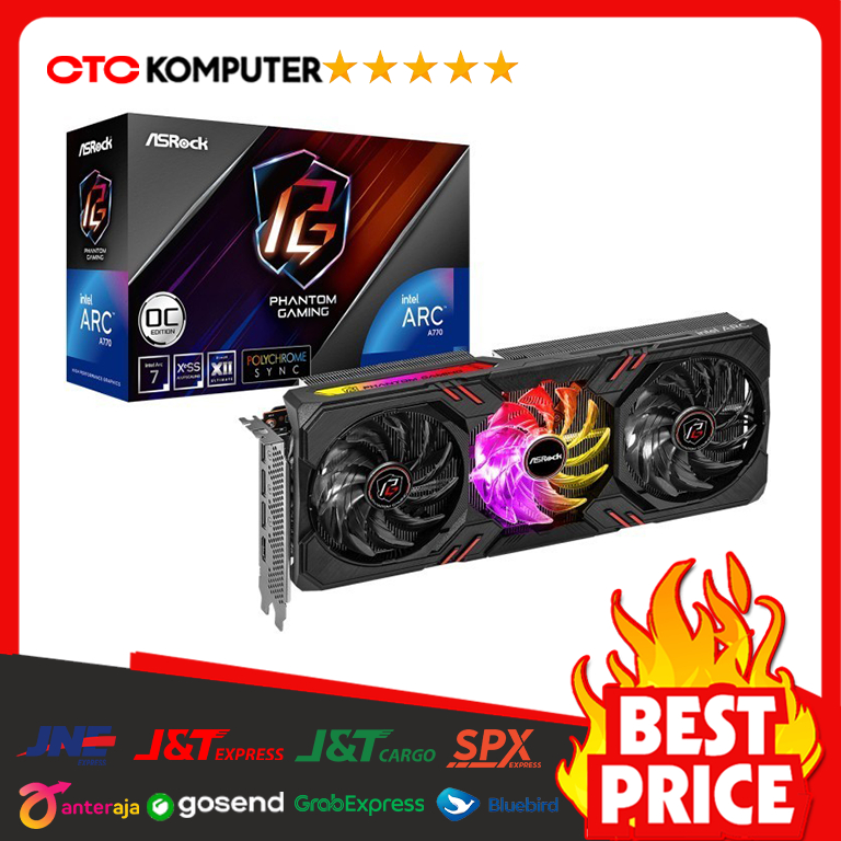 VGA Card ASRock  Intel ARC A770 Phantom Gaming OC 16GB GDDR6