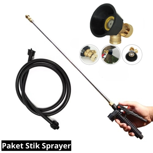 Set Handle Stik Paket Set Handle Stik Selang Sprayer Elektrik Pertanian Nozzle Vortex Kuningan Stik 