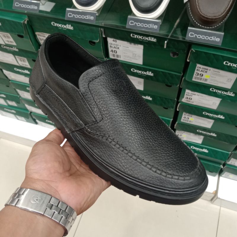 CROCODILE SEPATU KULIT SLIP ON PRIA ORIGINAL