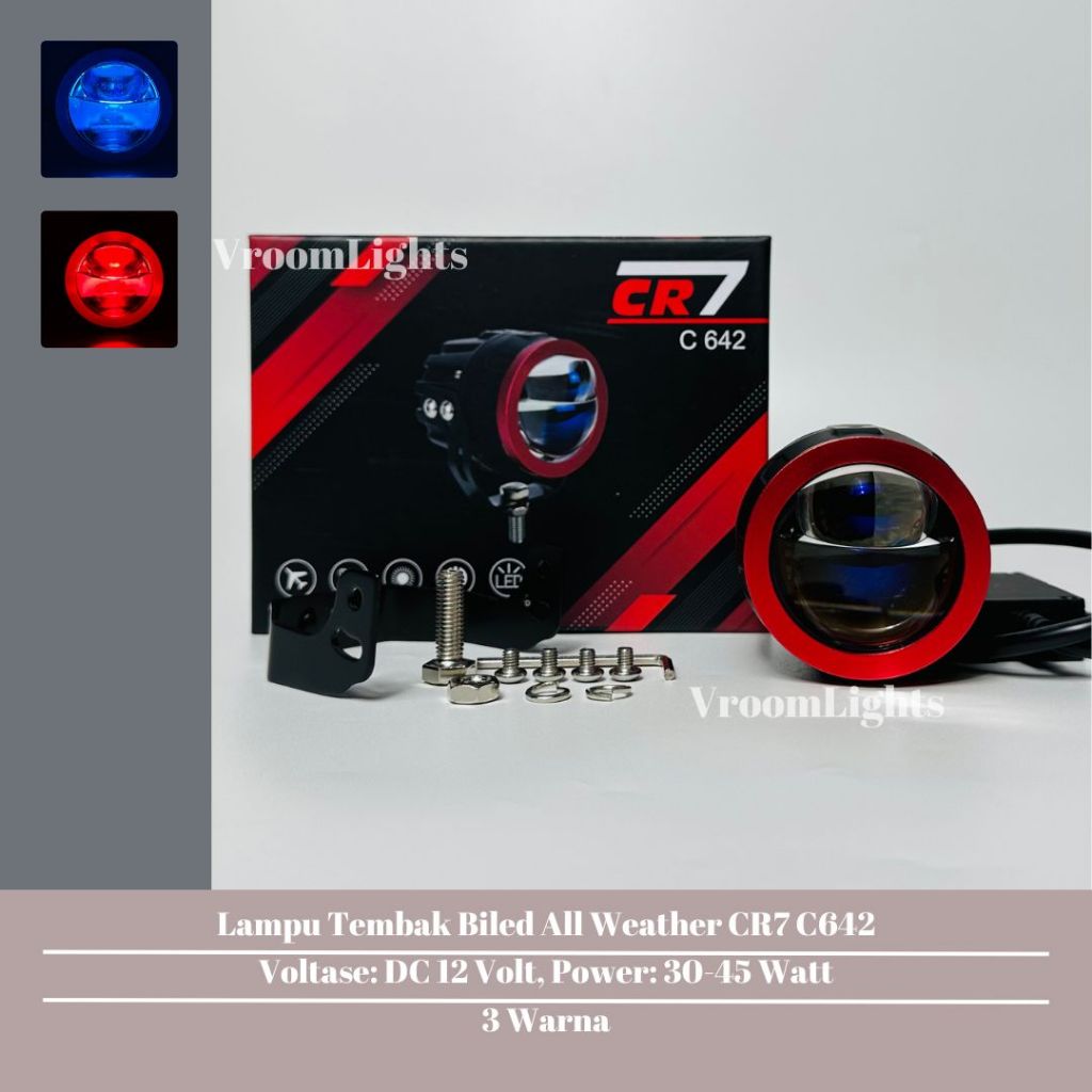 CR7 Tipe C642 Lampu Tembak Biled 3 Warna All Weather