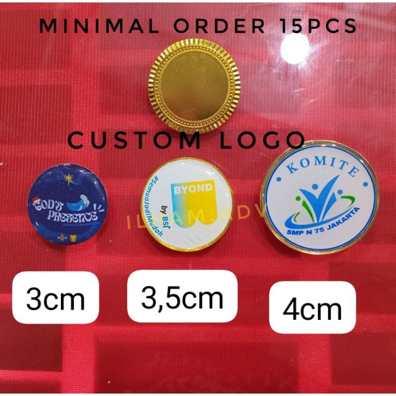pin custom logo kuningan lapis resin berkualitas
