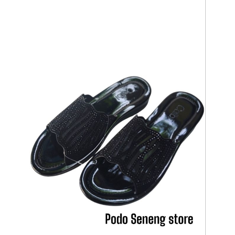 Sandal CALBI SLOP TEPLEK HITAM