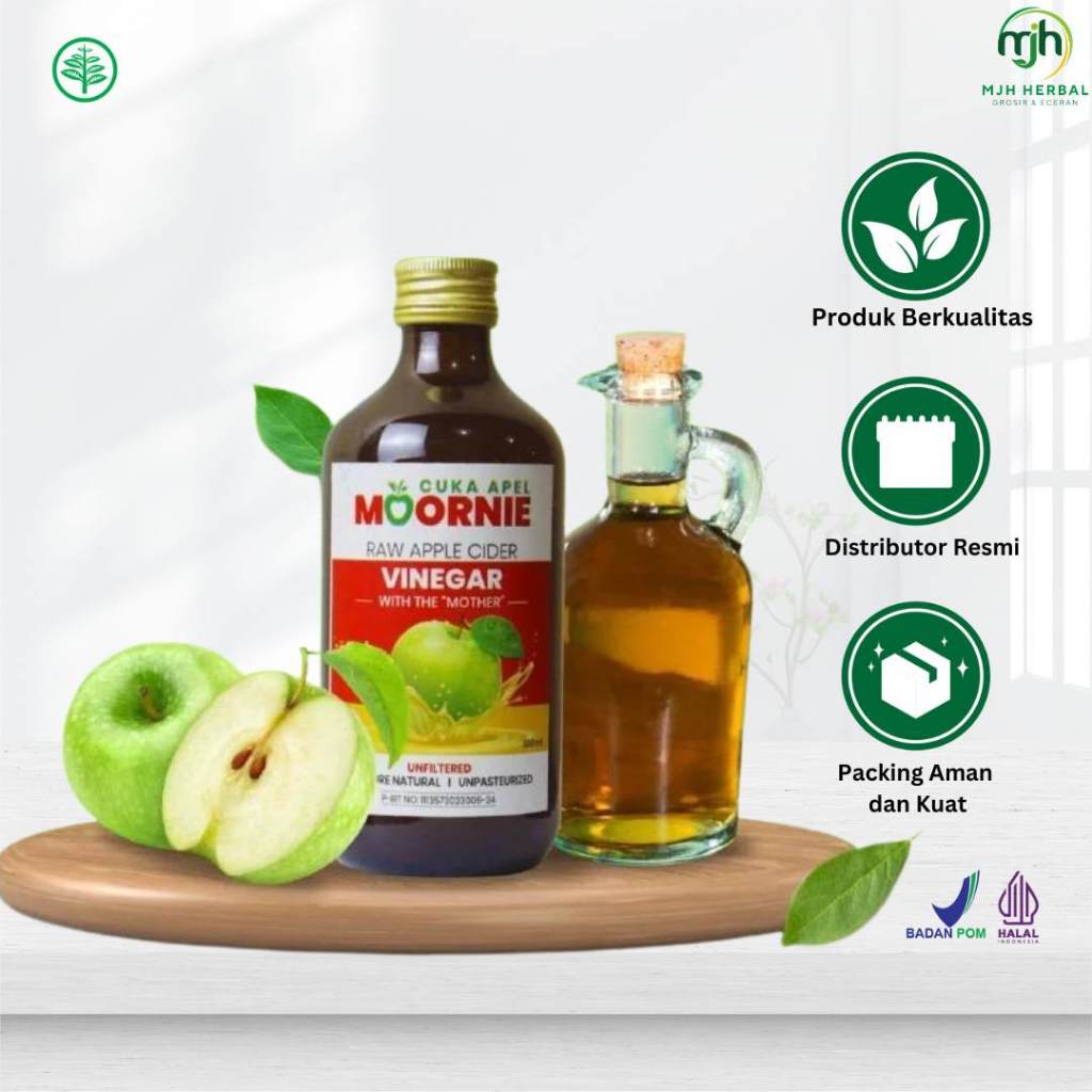 

Cuka Apel Moornie | Cuka Apel Murni 100% | With Mother Original Apple Cider Vinegar 100%