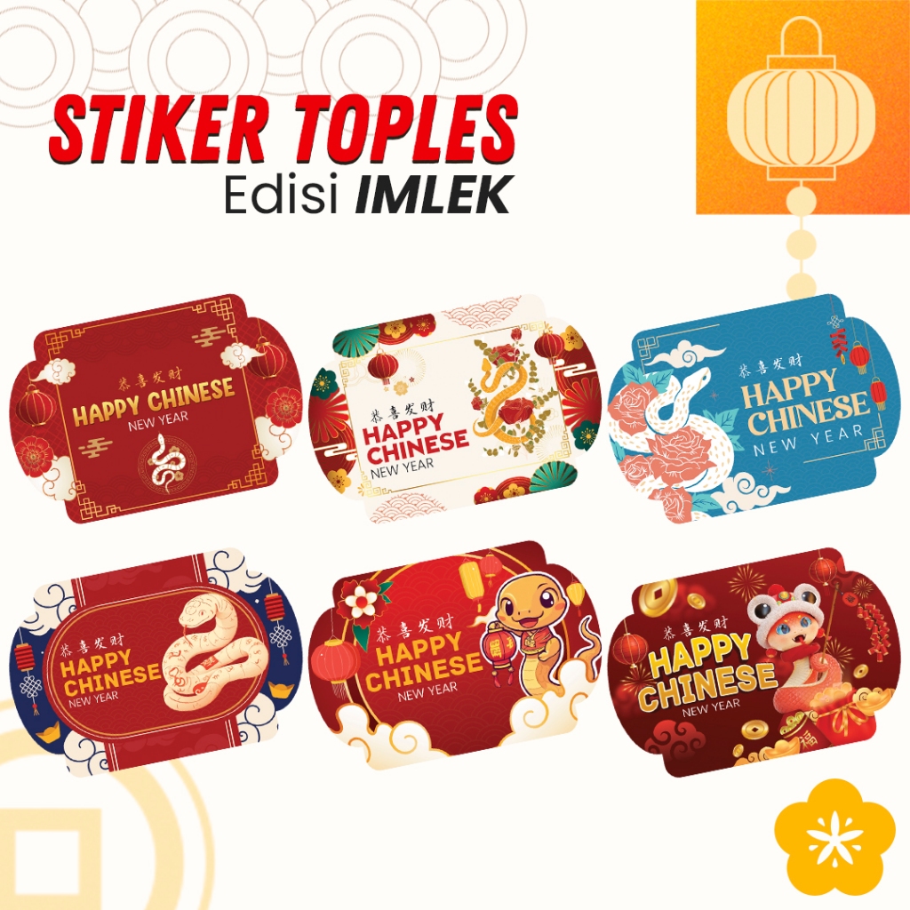 

STICKER TOPLES KUE KERING VERSI IMLEK/CHINESE NEW YEAR 2025