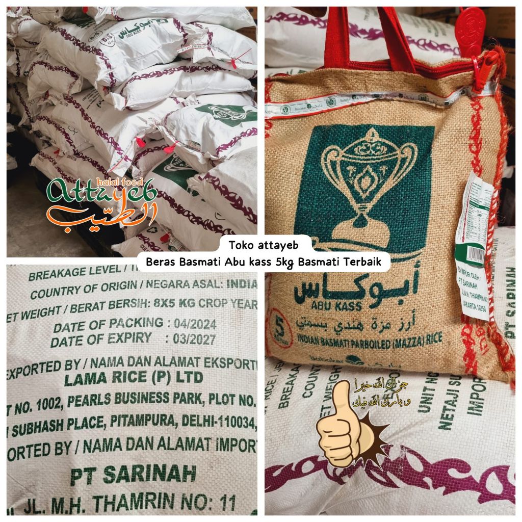 

Beras Basmati Abu kass 5 kg Basmati Abukas Terbaik di India Ori BERSEGEL