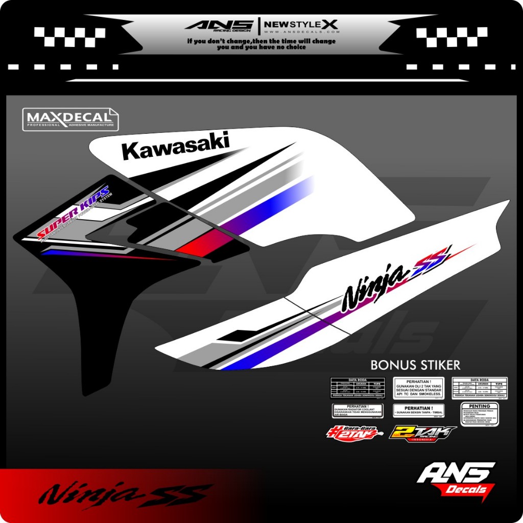 Striping Variasi NINJA SS Transparan Striping Ninja R NINJA SS ORIGINAL STRIPING MOTOR KAWASAKI NINJ