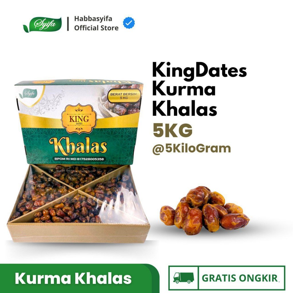 

Kurma Khalas King Dates Khalas 5 Kg Kurma Berkualitas Premium