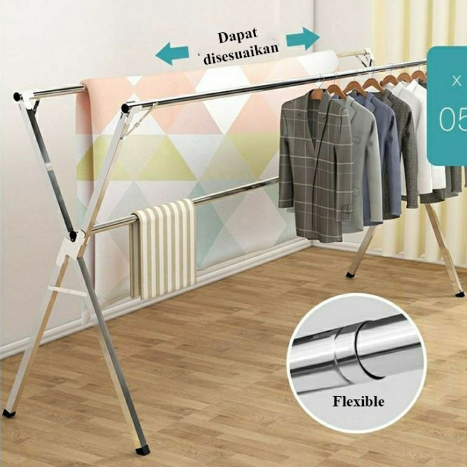 Jemuran besi Jemuran Baju Stainless Steel/Jemuran Baju Lipat /Jemuran Baju Lipat Stainless Steel/Jem