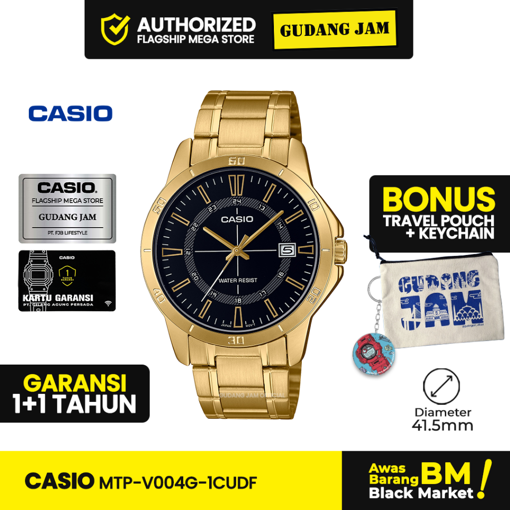 Jam Tangan Casio MTP-V004G-1CUDF MTP-V004G MTP-V004 MTPV004G MTP V004G SLF
