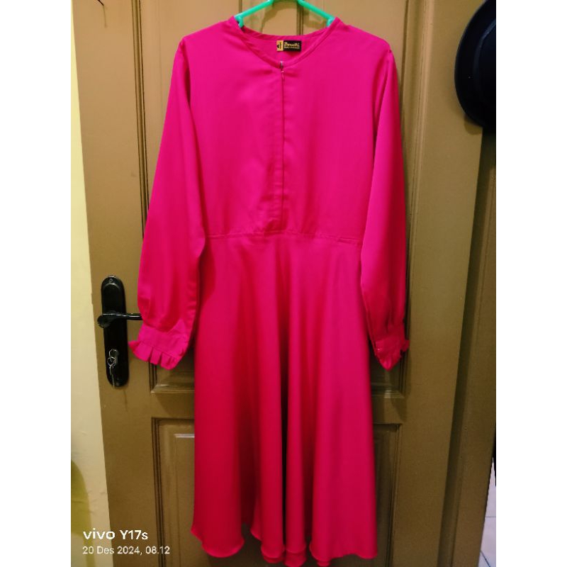 preloved tunik pink magenta