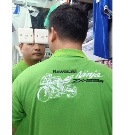 KWS13 Kaos Kawasaki Ninja ZX25R Kemeja Bordir