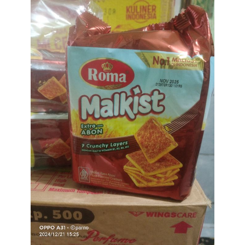 

Roma Malkist Extra Abon Crunchy Layers per pack