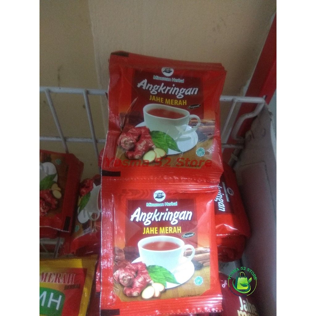 Serbuk Jahe Merah Spesial Angkringan Bubuk Jahe Instan Minuman Kesehatan 12 Sachet