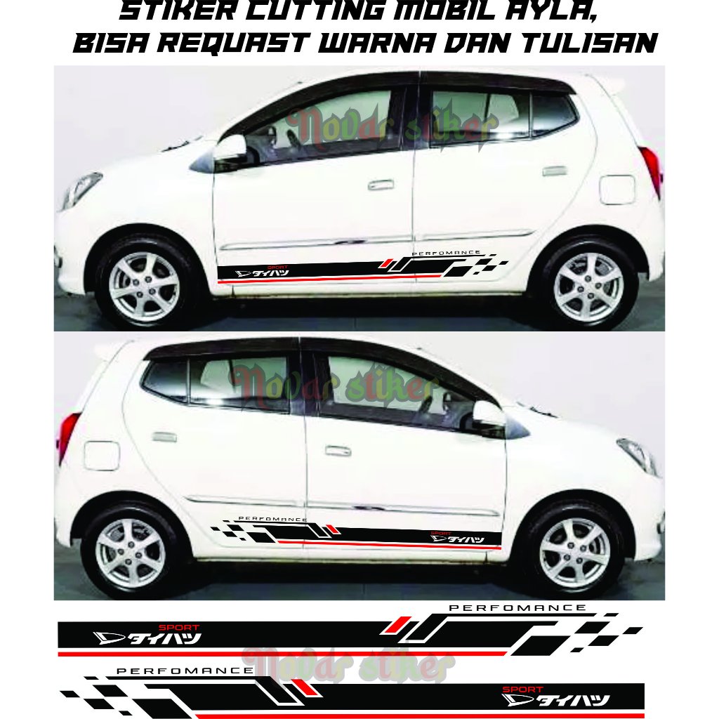 Stiker aksesoris mobil ayla sticker cutting list bodi mobil daihatsu ayla