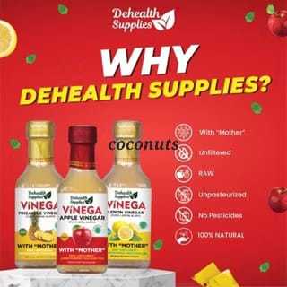 

Dehealth Supplies Finega | CUKA APEL | NENAS | LEMON | 250ml - Botol KACA