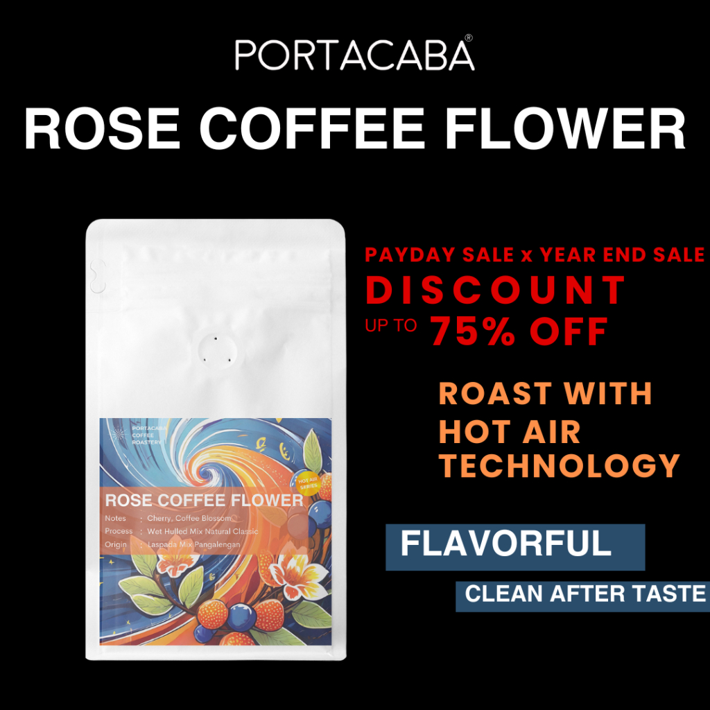 

Rose Coffee Flower Drip Bag Coffee - (kopi instan filter) by Portacaba