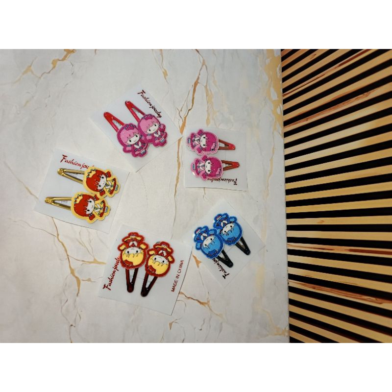 JEPIT RAMBUT ANAK TIP TOP SILANG/JEPIT RAMBUT ANAK TIP TOP KARAKTER/JEPITAN RAMBUT ANAK TIP TOP