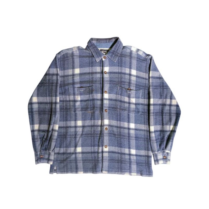 Jaket flanel amish farm biru second original