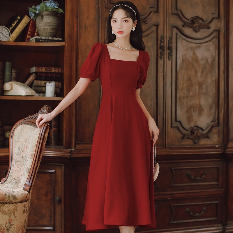 Hertha Duga midi gaun pesta mewah elegan import dress wanita kekinian dress natal jumbo korean style