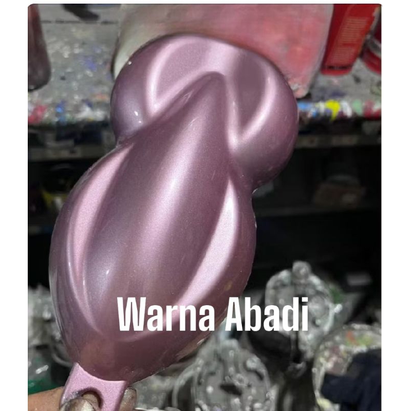 cat pink metalik pu/cat merah muda metalik bahan 100% pu