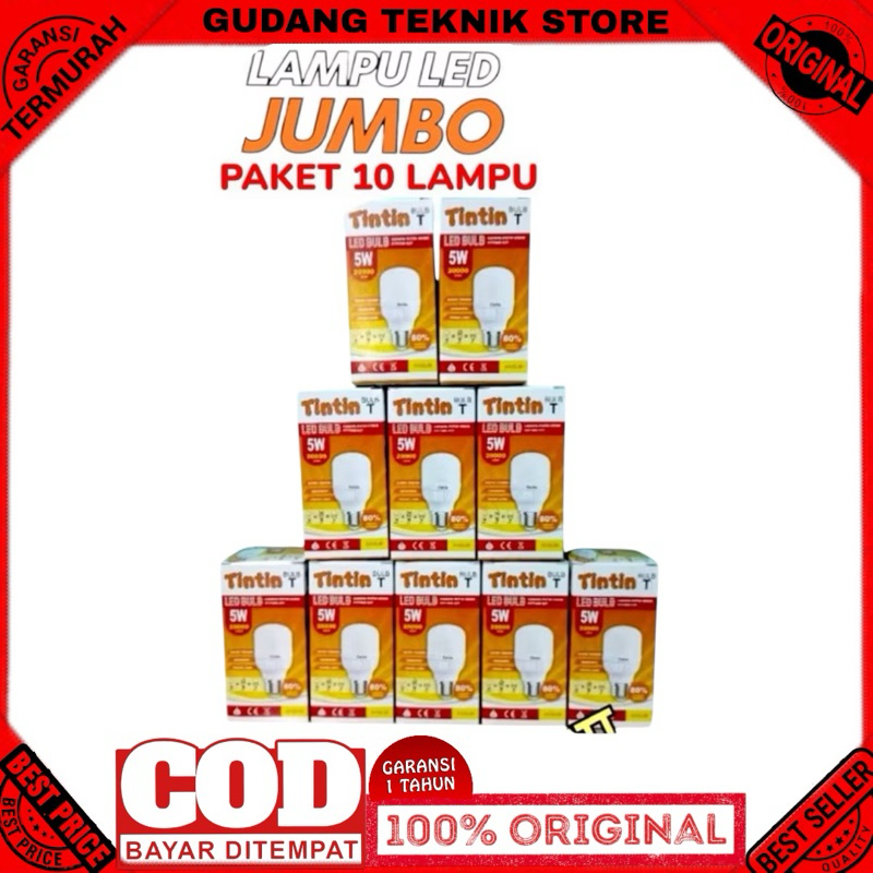 Paket 10 pcs Lampu Led TinTin 5 Watt lampu tintin 5 watt