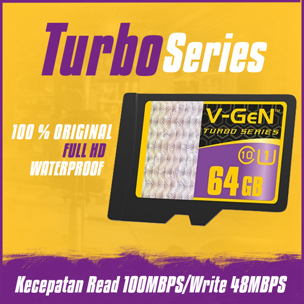 Micro SD V-GEN 64 GB Turbo Series Kartu Memori HP