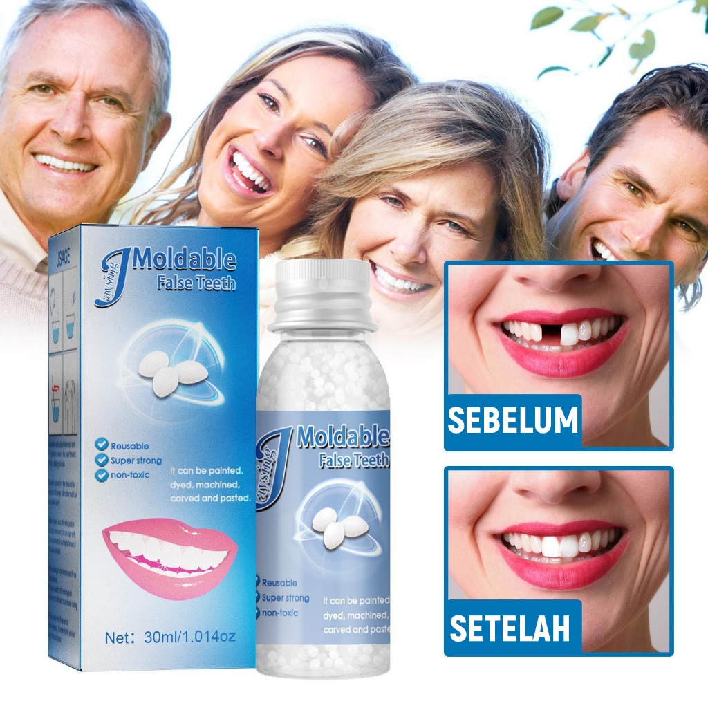 Gigi Palsu Sementara/Penambal Gigi Patah Renggang Temporary Tooth Temptooth Gingsul Patah Kelinci/Sn