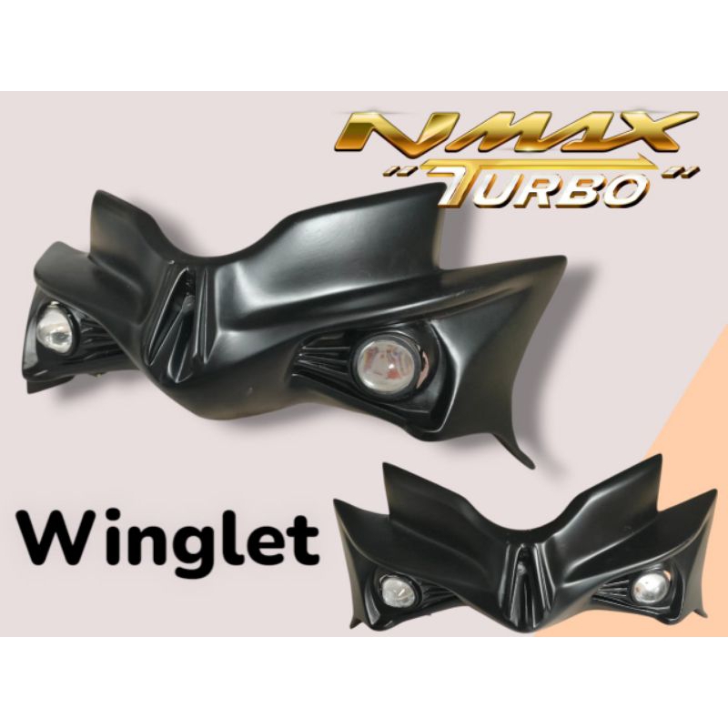 Winglet Variasi Nmax Turbo dan Nmax Neo sudah termasuk lampu dan Saklar