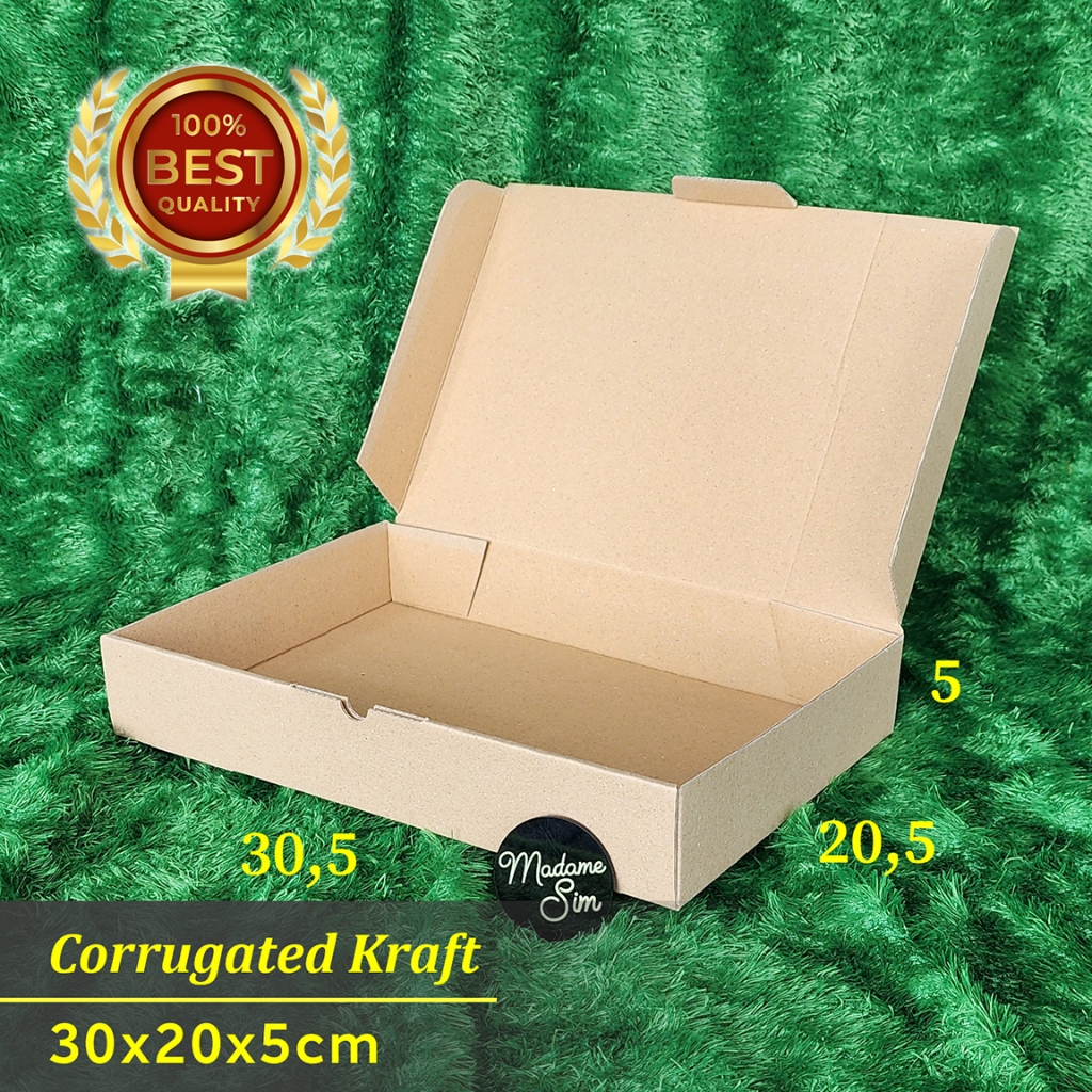 

KOTAK KUE - CAKE BOX - DUS BROWNIES 30x20x5 (ISI : 10 PCS)