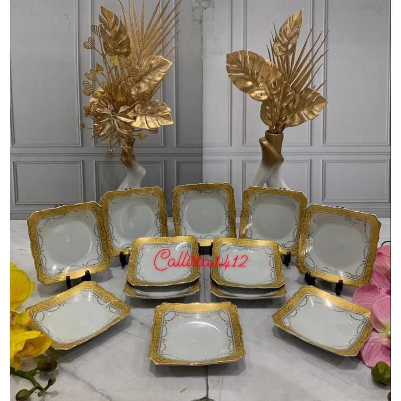 Piring Kue Persegi Keramik Vicenza B-423 (12pcs)