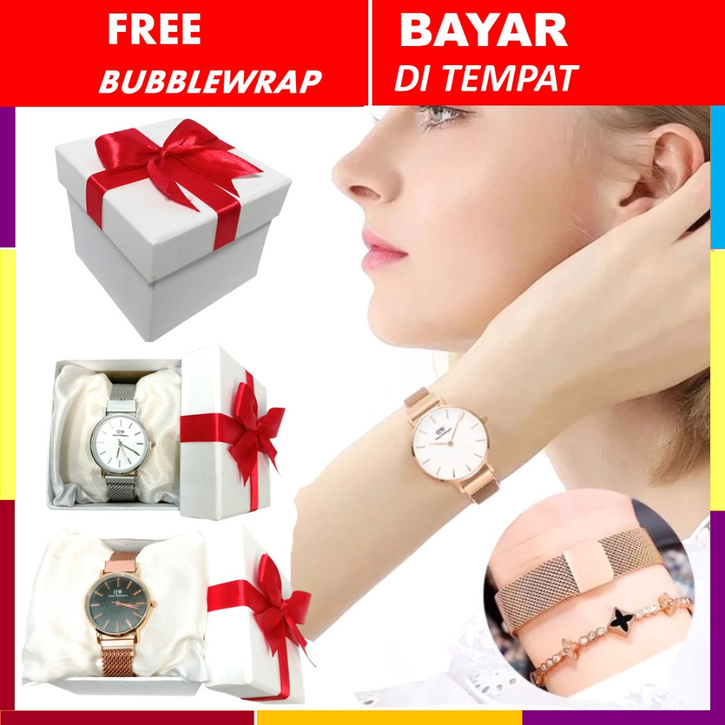 kado jam tangan wanita box stri spesial hadiah buat pacar cewek spesial gift box jam tangan wanita m