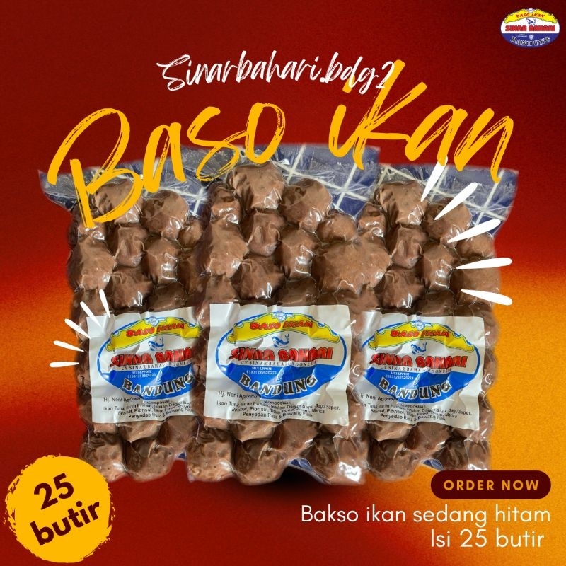 

bakso ikan sinarbahari | sedang hitam | isi 25 butir