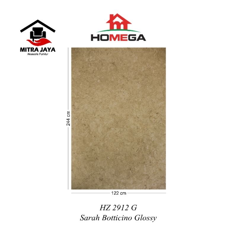 HPL Homega HZ 2912 G Homega HPL Sarah Botticino Glossy HZ2912G HOMEGA Hpl Pelapis Kayu Tipe Hz2912g