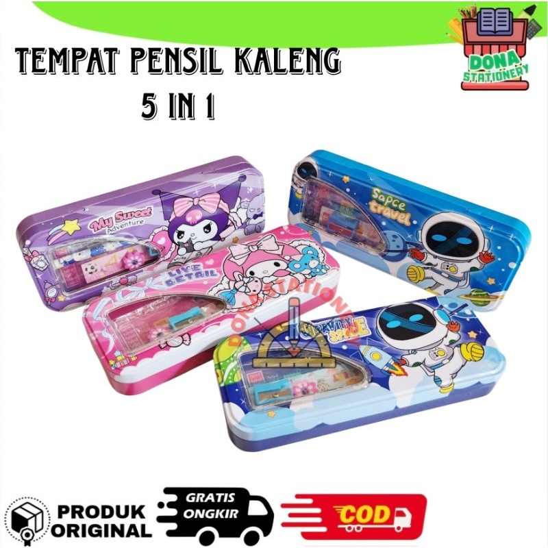 

TEMPAT PENSIL KALENG SET 5 IN 1 | TEMPAT PENSIL KUROMI | TEMPAT PENSIL LUCU | KOTAK PENSIL ANAK