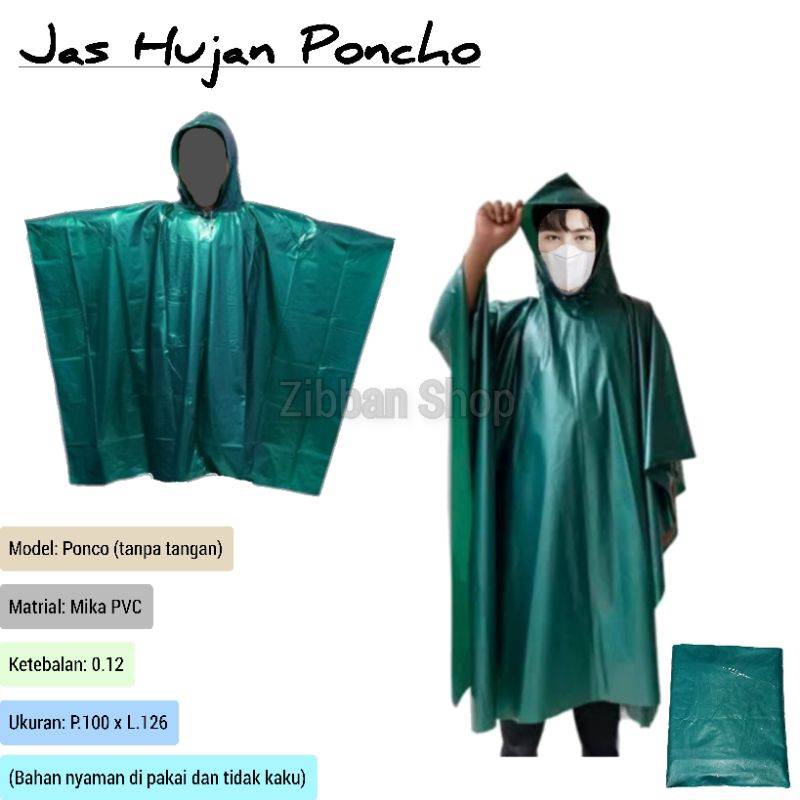 jas hujan kelelawar, jas hujan bahan mika pvc, jas hujan Ponco