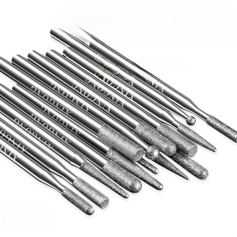 Set 4pcs Mata Bor ball bulat oval lancip silinder 3mm grafir tuner ukir pahat grafing grafir gerinda