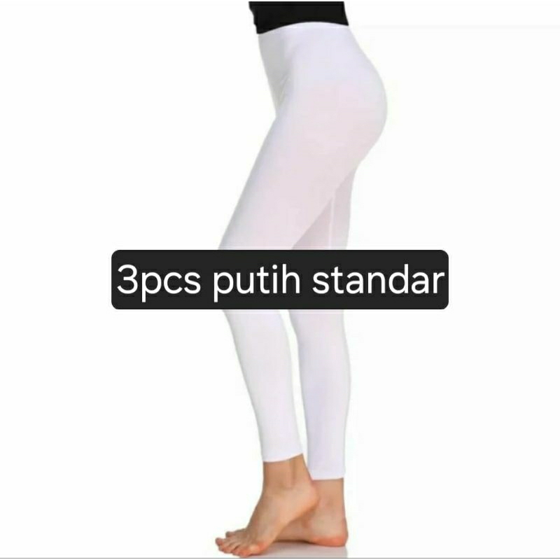 3 PCS CELANA LEGGING PANJANG WANITA DEWASA/LEGGING PANJANG WANITA HITAM-PUTIH