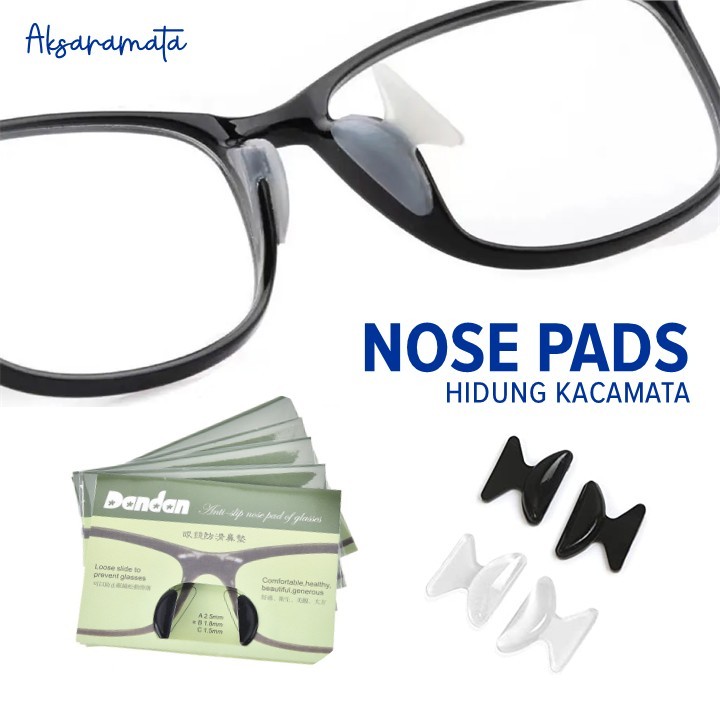 Nosepad kacamata tempel penyangga hidung nosepad tempel nosepad kacamata anti mlorot hitam transpara